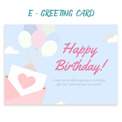 "Birthday E - Greeting Card - Click here to View more details about this Product